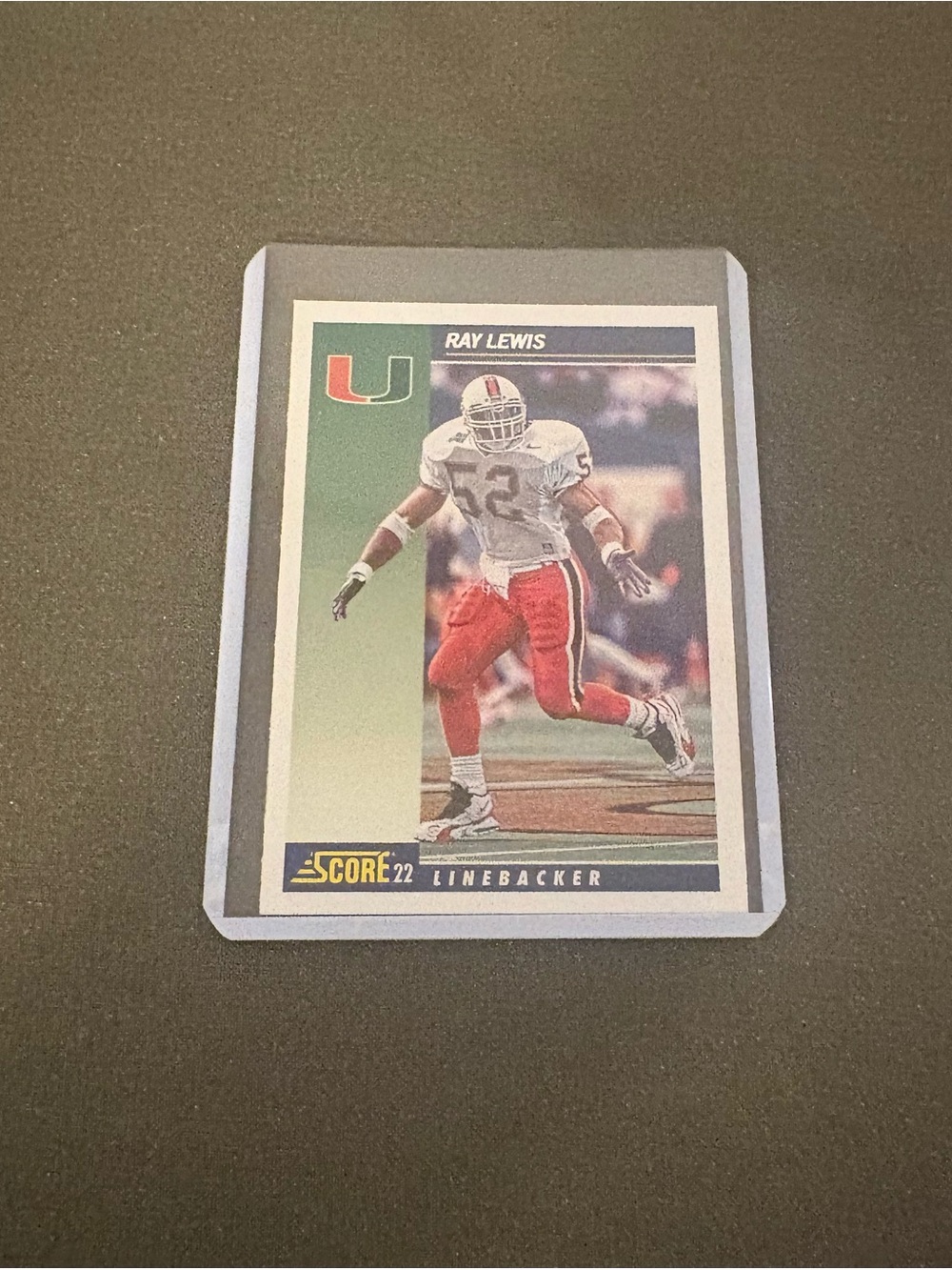 Ray Lewis Score '92 Football Card - White & Red